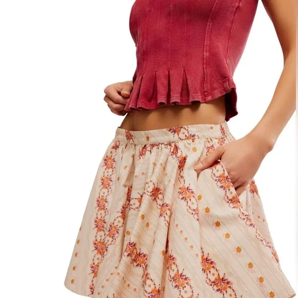 Free People| Gaia Printed Mini Skirt - Picture 10 of 15